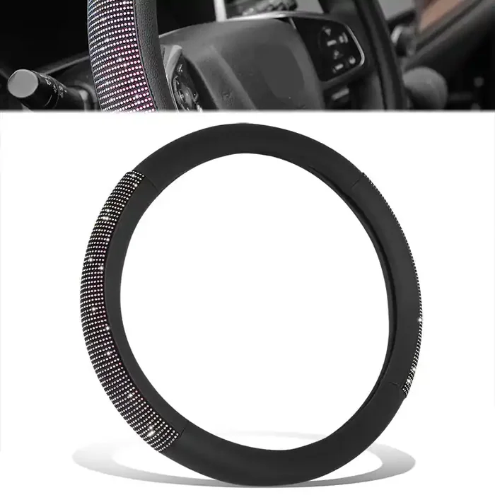 14.5-15 in. Synthetic Leather Steering Wheel Cover