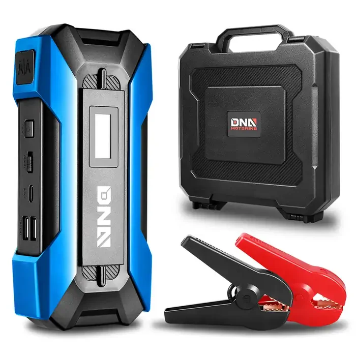 1500 Peak Amp Car Battery Jump Starter with USB Power Bank (Blue)