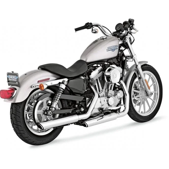 3″ Round Twin Slash Slip-On Mufflers Sportster