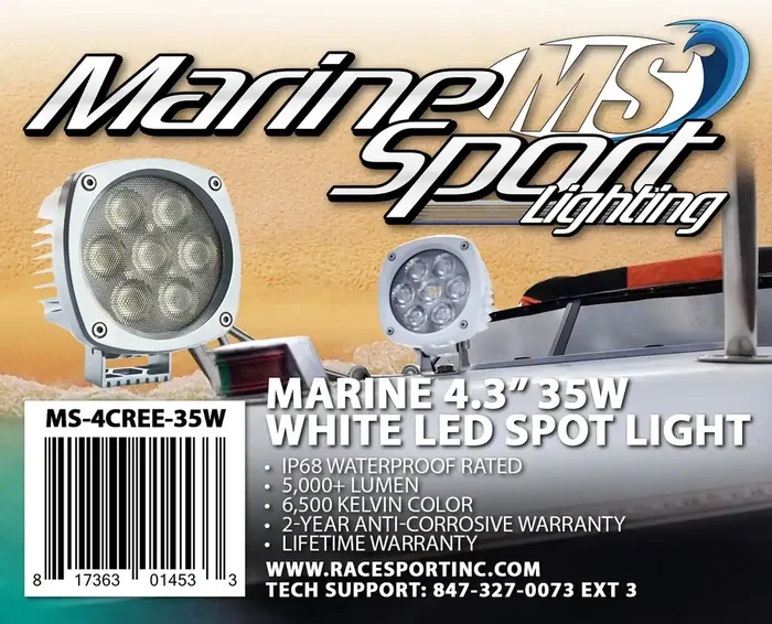 4.3 in. Marine Spot/Docking Light Universal