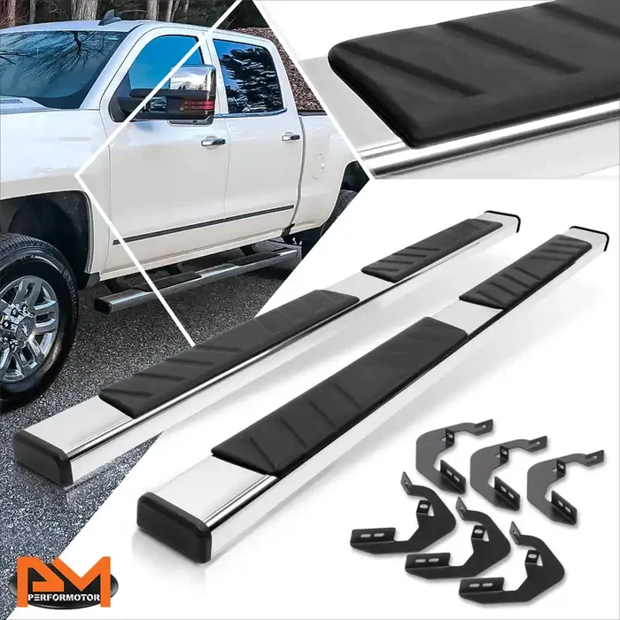 4.75 in. Wide Side Step Bar Running Boards 07-19 Chevy Silverado GMC Sierra Extended Cab