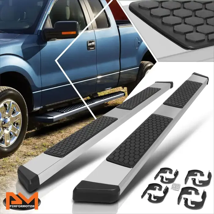 5 in. Wide Flat Side Step Bar Running Boards 04-14 Ford F150 Super / Extended Cab