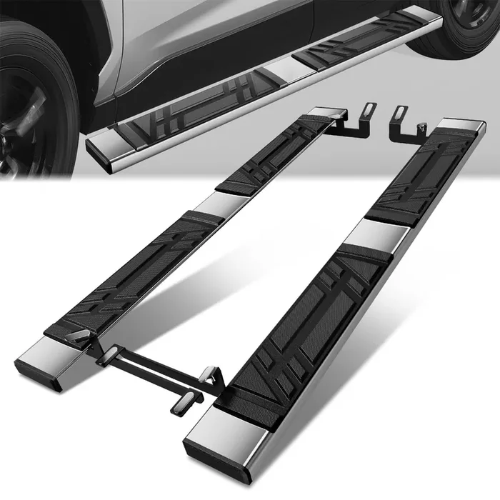 6.5 in. W Flat Step Bar Running Boards 19-24 Toyota RAV4 Prime