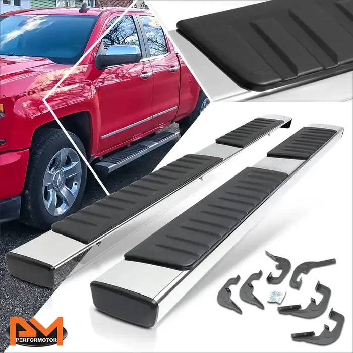 6 in. Wide Side Step Bar Running Boards 07-19 Chevy Silverado GMC Sierra Extended Cab
