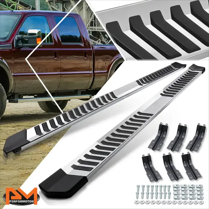 6 in. Wide Side Step Bar Running Boards 99-16 Ford F-250 F-350 F-450 F-550 SD Crew Cab
