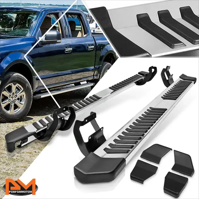6 in. Wide Side Steps Running Boards 15-22 Ford F150, 17-22 F250 F350 SD Crew Cab