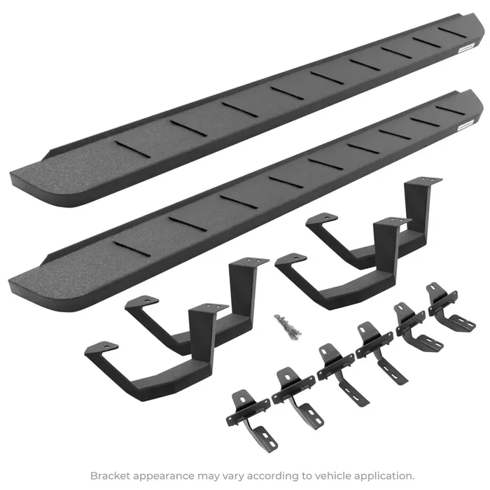6340588020T 6 in. R10 Running Boards w/ 2 Pairs of Drop Steps 15-19 Chevy Silverado GMC Sierra 1500 2500 3500