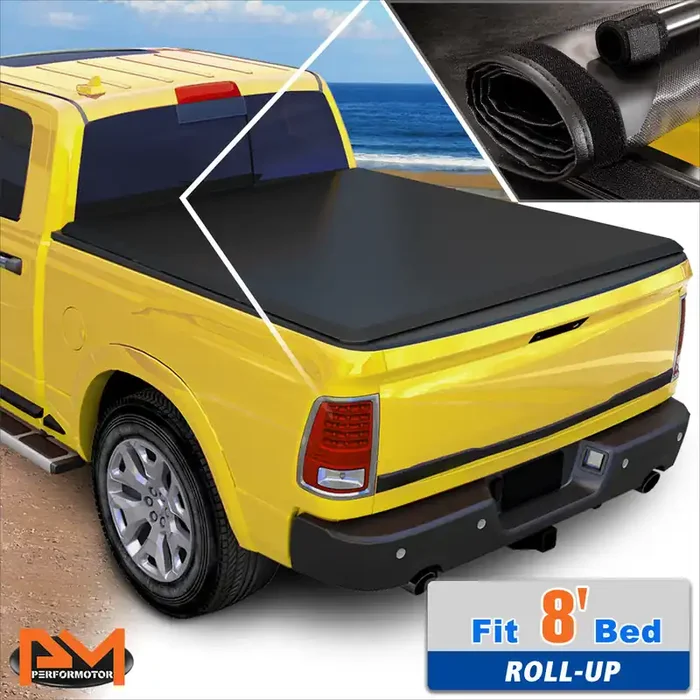 8 ft. Bed Soft Roll-Up Tonneau Cover 99-16 Ford F-250 F-350 F-450 F-550 SD