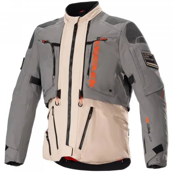 Alpinestars AMT-10R Drystar XF Textile Jacket – Fur Grey / Pale Brown / SPC Orange
