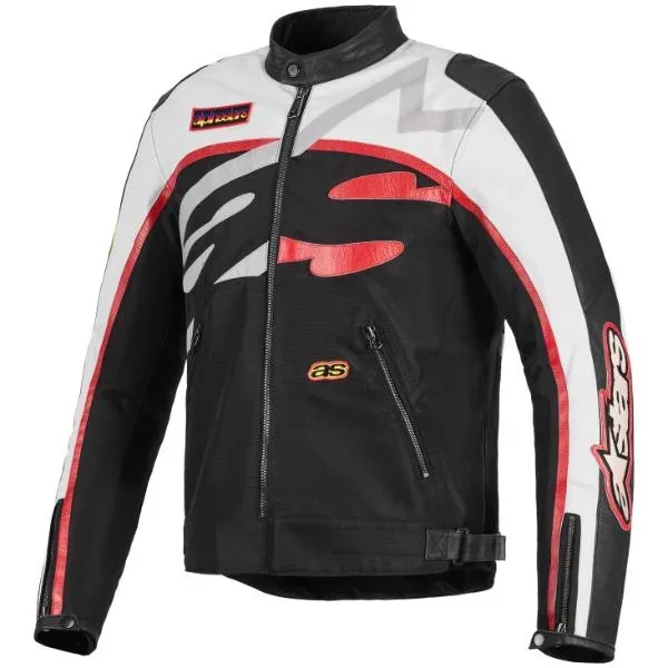 Alpinestars Axton Textile Jacket – Black / Off-White / Bright Red