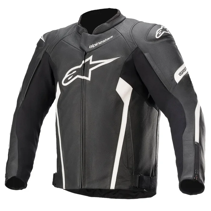 Alpinestars Faster v2 Leather Jacket – Black/White