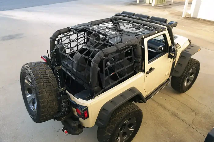 Black Cargo Net 07-18 Jeep 2-door Wrangler