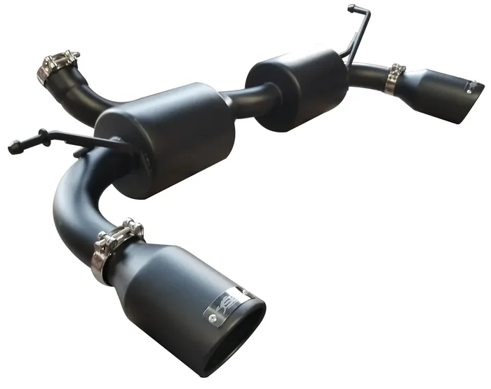 Black Dual Exhaust System 07-11 Jeep Wrangler JK 3.8L, 12-18 3.6L