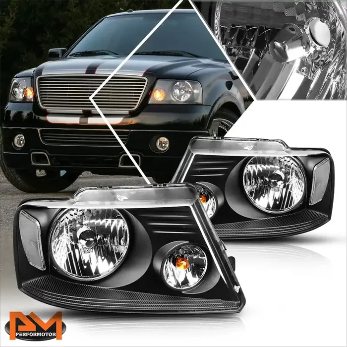 Black Housing OE Style Headlights 04-08 Ford F-150, 06-08 Lincoln Mark LT