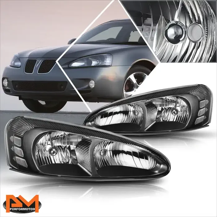 Black Housing OE Style Headlights 04-08 Pontiac Grand Prix