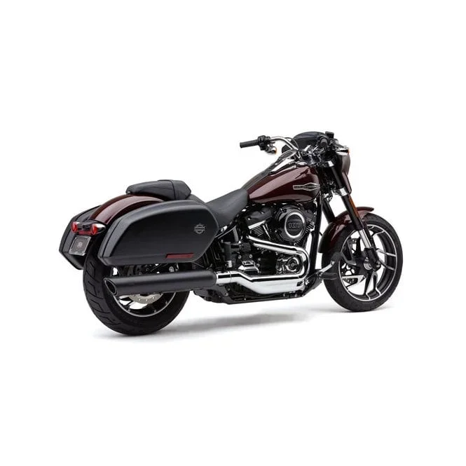 Cobra 909 Twins 4″ slip-on mufflers. Black 18-21 Softail FLSB Sport Glide