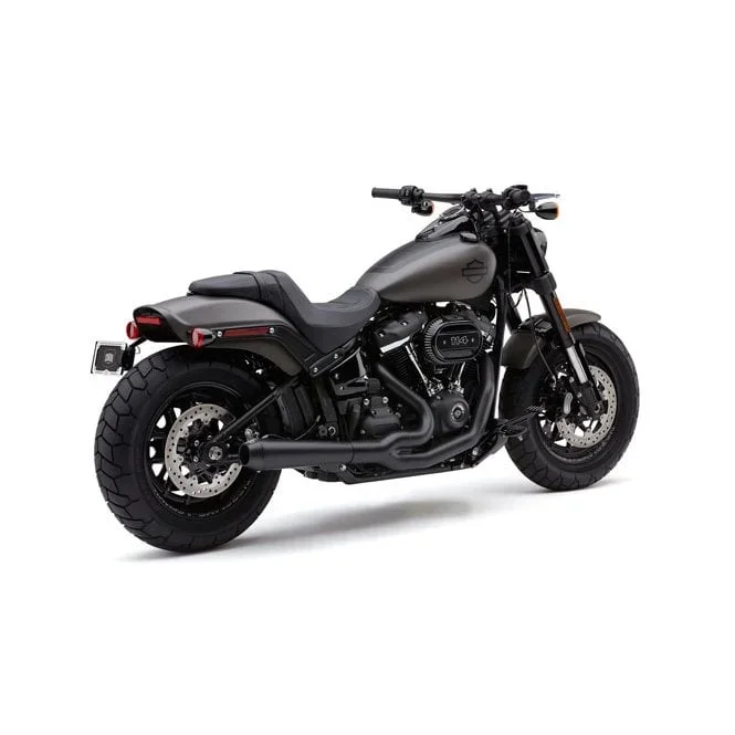 Cobra El Diablo 2-into-1 exhaust. Black 18-20 Softail FXFB/S Fat Bob; 2020 Softail Lowrider S