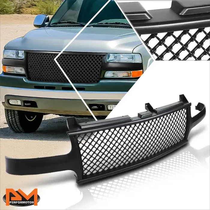 Diamond Mesh Front Grille 99-02 Chevy Silverado, 00-06 Suburban Tahoe