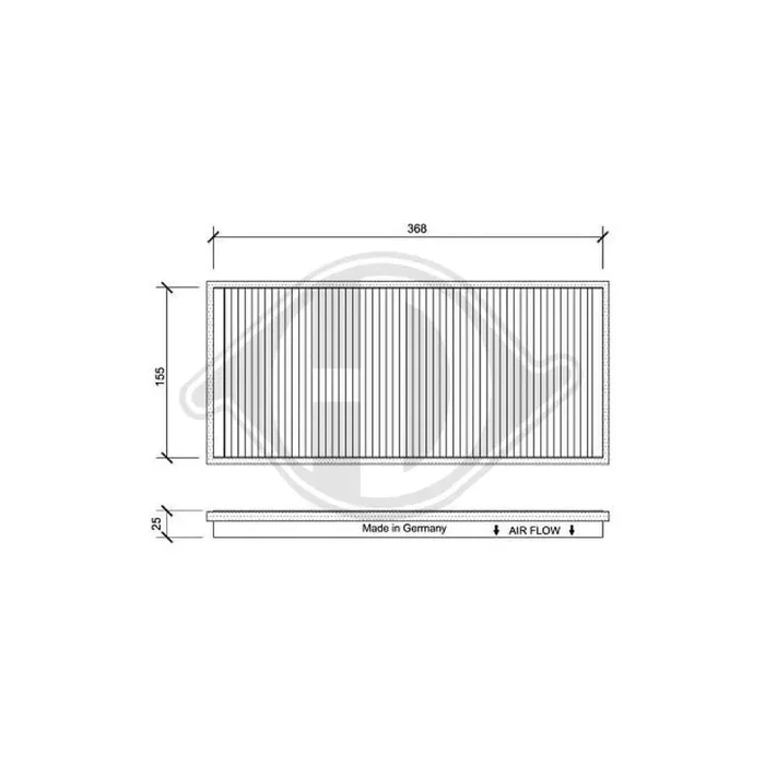 DIEDERICHS DCI0025 Pollen Filter