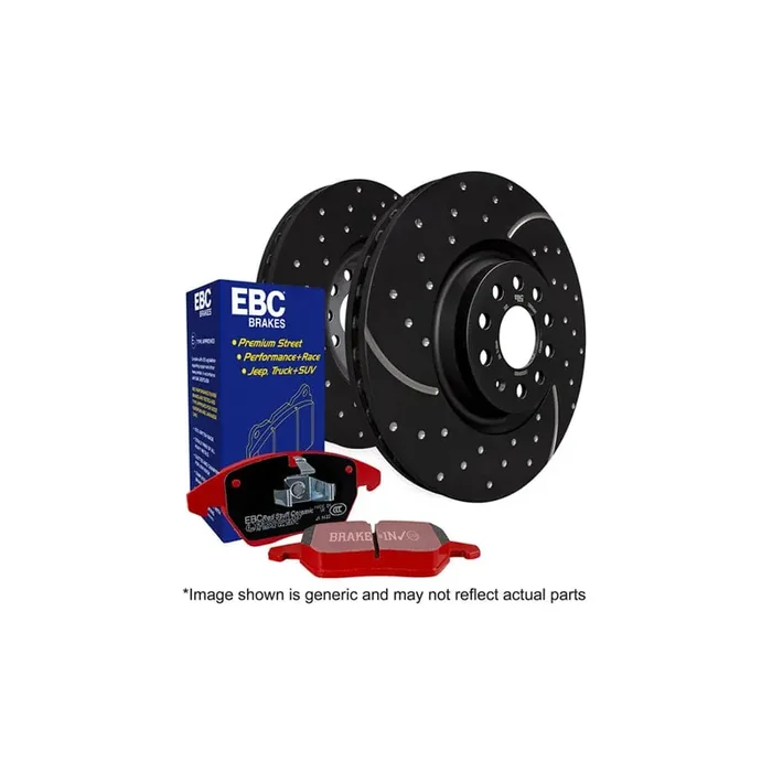 EBC PD12KR079 Chevrolet Pontiac Redstuff Rear Brake Pad & GD Disc Kit (Inc. Camaro & Firebird)