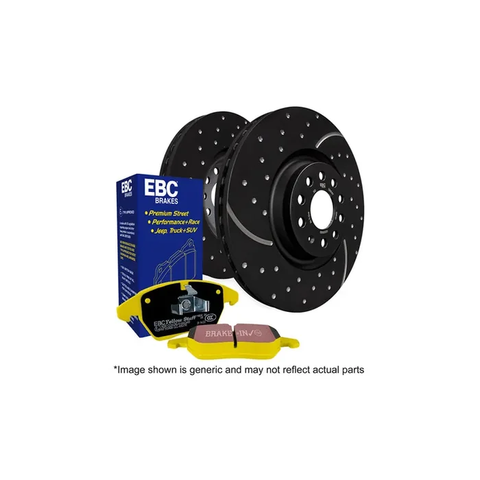 EBC PD13KR128 Cadillac SRX Yellowstuff Rear Brake Pad & GD Disc Kit