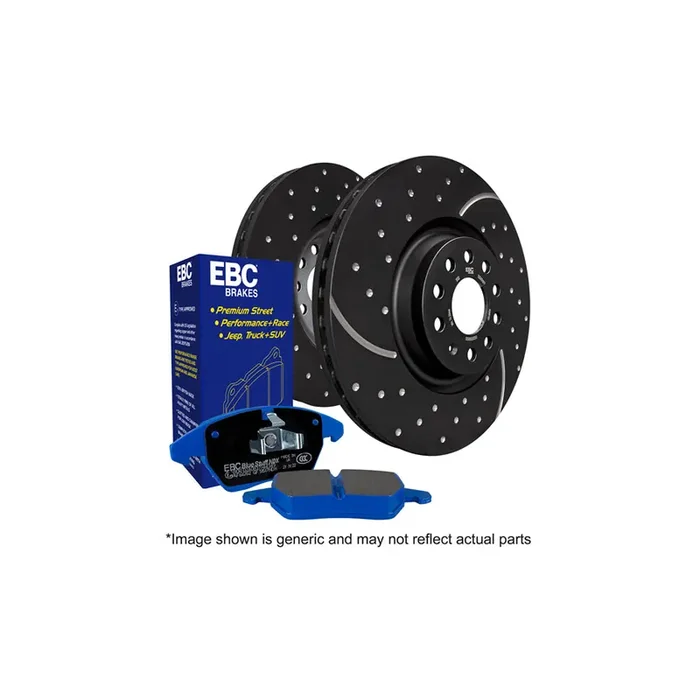 EBC PD14KR512 Audi A8 Bluestuff Rear Brake Pad & GD Disc Kit – ATE Caliper