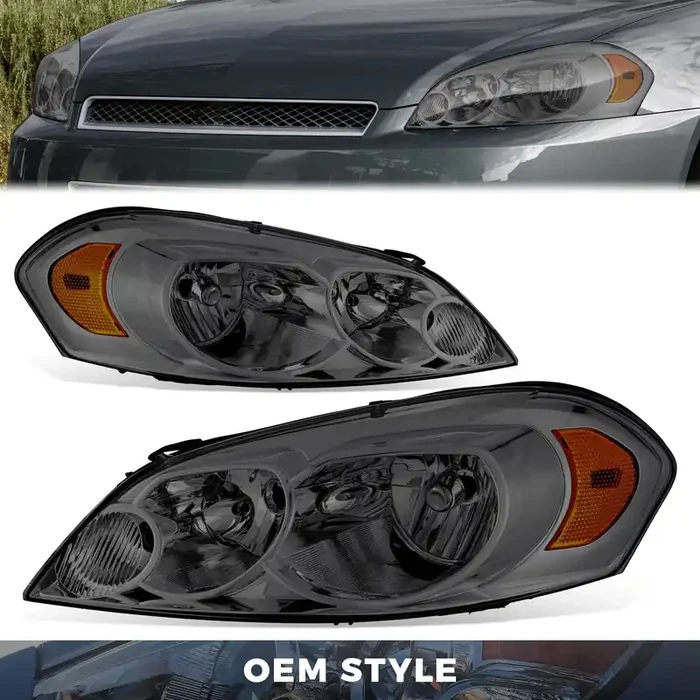 Factory Style Headlighs 06-13 Chevy Impala, 06- 07 Monte Carlo