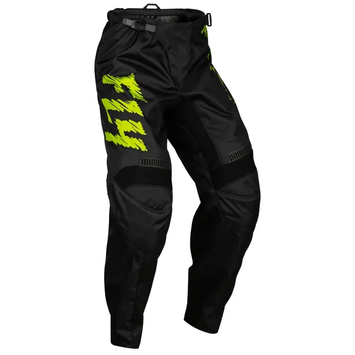 FLY RACING FLY 2024 YOUTH F-16 BLACK NEON GREEN LIGHT GREY PANTS