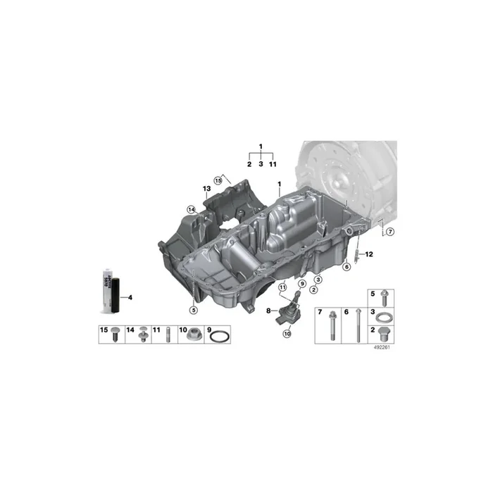 Genuine BMW 11138580128 G20 G05 G15 Oil Pan (Inc. X6 40iX, X7 40iX & 745eX)