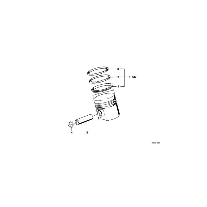 Genuine BMW 11251278752 E24 E23 E12 Repair Kit Piston Rings +0,40 (Inc. 735i, 635CSi & 535i)
