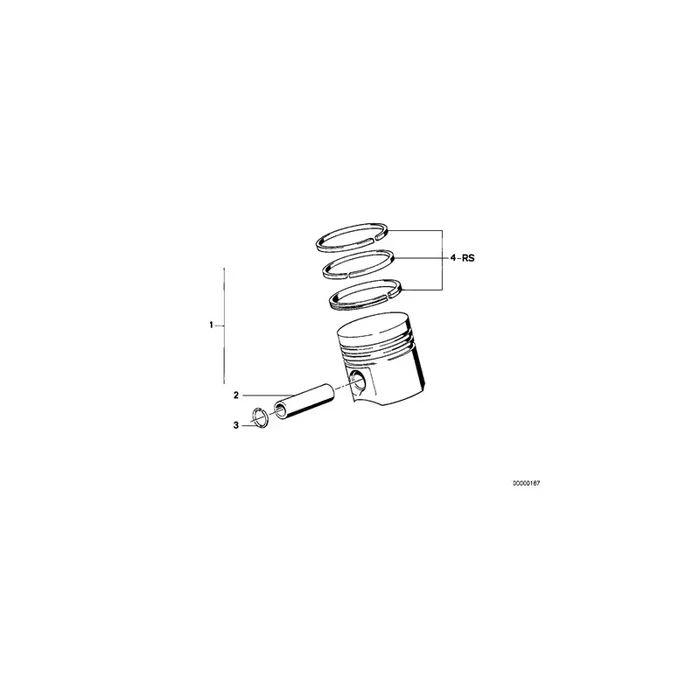 Genuine BMW 11251310782 E28 E24 Repair Kit Piston Rings 93,555mm(+0,20) (Inc. M6, M3 & 320is)