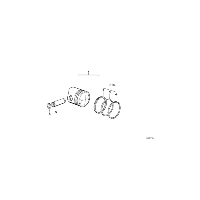 Genuine BMW 11251335217 Repair Kit Piston Rings D=84,4 (Inc. R 75)