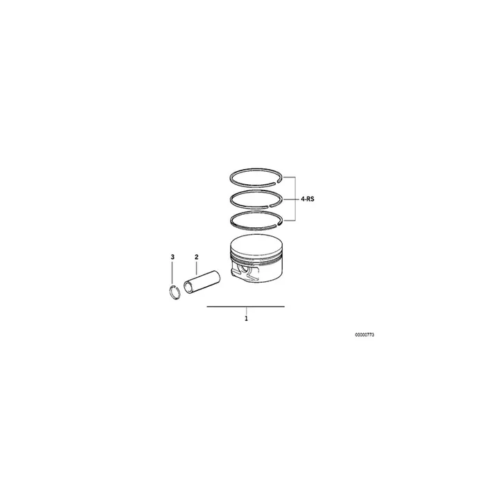 Genuine BMW 11251709974 E30 E34 Mahle Piston 84,060mm (Inc. 318i & 518i)