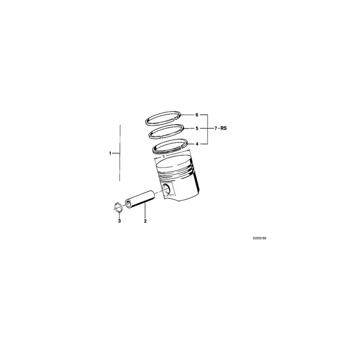 Genuine BMW 11251720532 E30 E34 Borgo Piston 79,980mm (Inc. 320i & 520i)