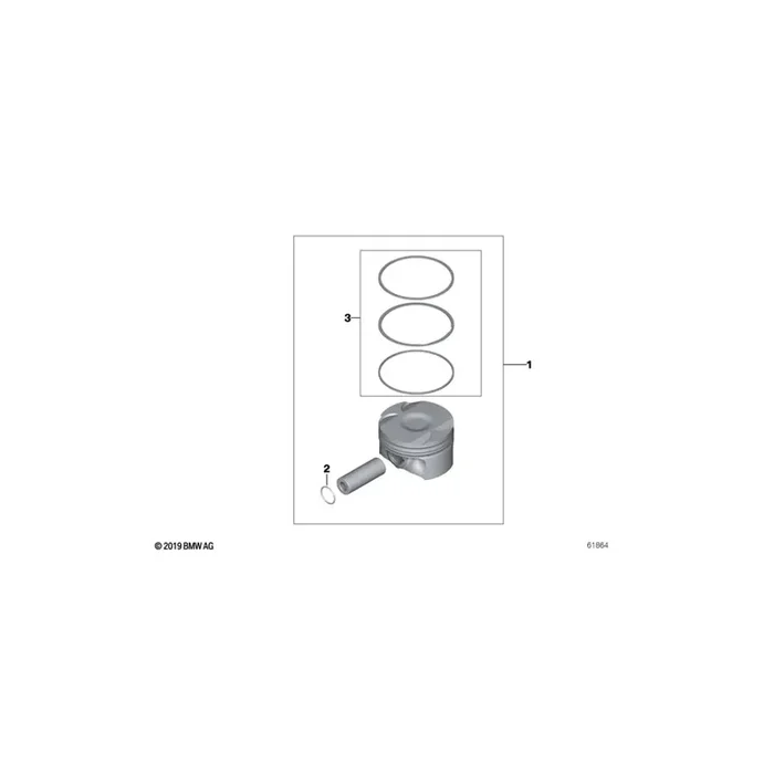 Genuine BMW 11257542292 E64 E70 Piston (Inc. 750Li, 750i & 650i)