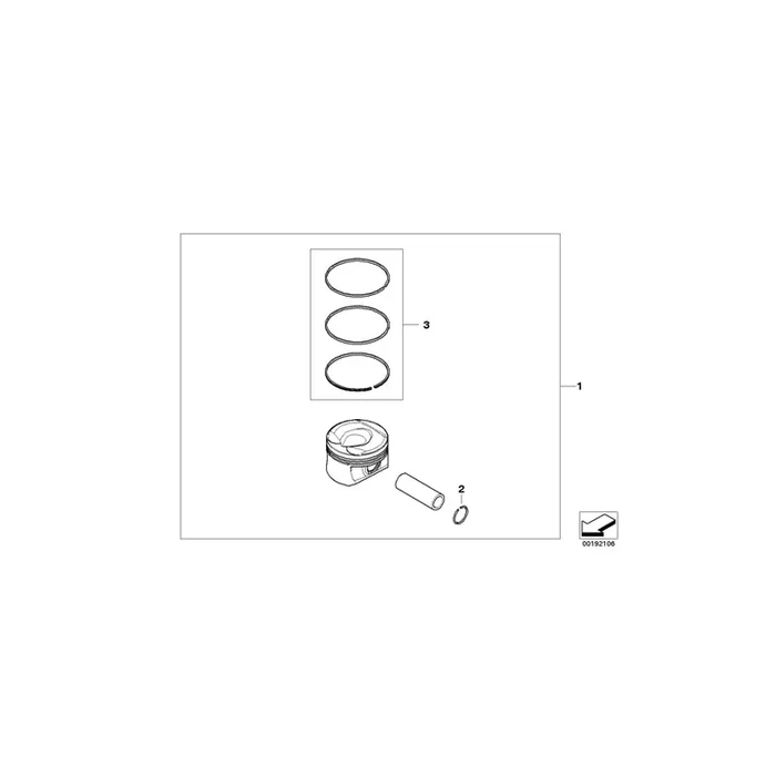 Genuine BMW 11257566478 R56 Mahle Piston (Inc. One)