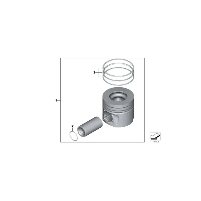 Genuine BMW 11257812629 F26 F06 F32 Repair Kit Piston Rings (+0,25) (Inc. 330dX, X4 35dX & X5 30dX)
