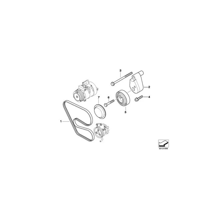 Genuine BMW 11287530353 E67 Adjusting Pulley (Inc. 745LiS)