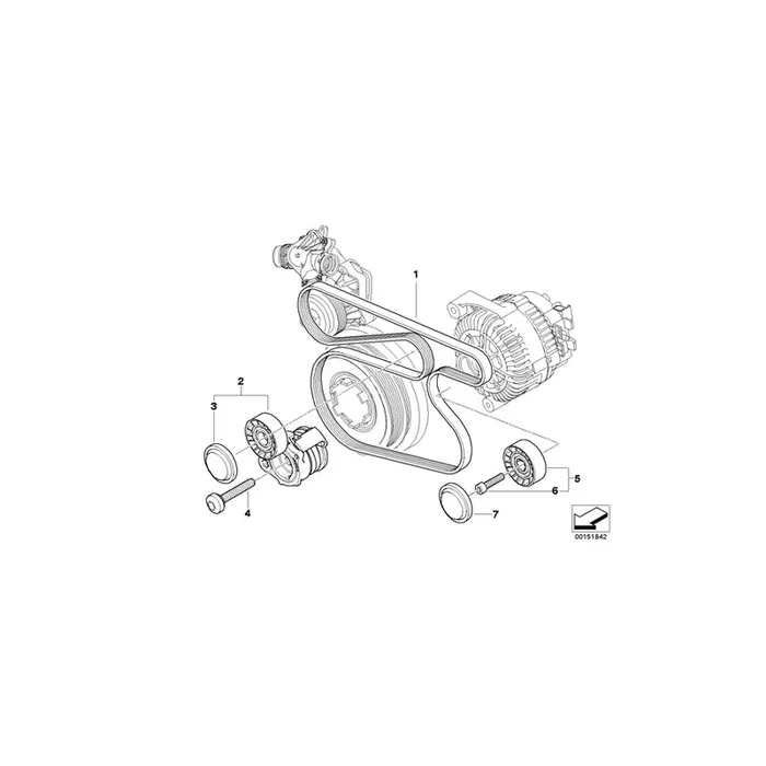 Genuine BMW 11287790447 E92 E93 E91 Mechanical Belt Tensioner (Inc. 120d, 320d & 330d)