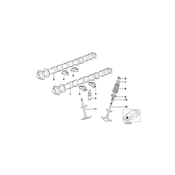 Genuine BMW 11311247962 E36 Camshaft Exhaust (Inc. 318i, 318is & Z3 1.9)