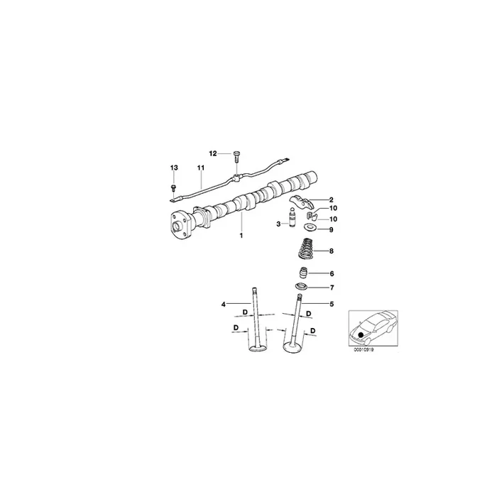 Genuine BMW 11311436853 E36 E46 Camshaft (Inc. 316i)