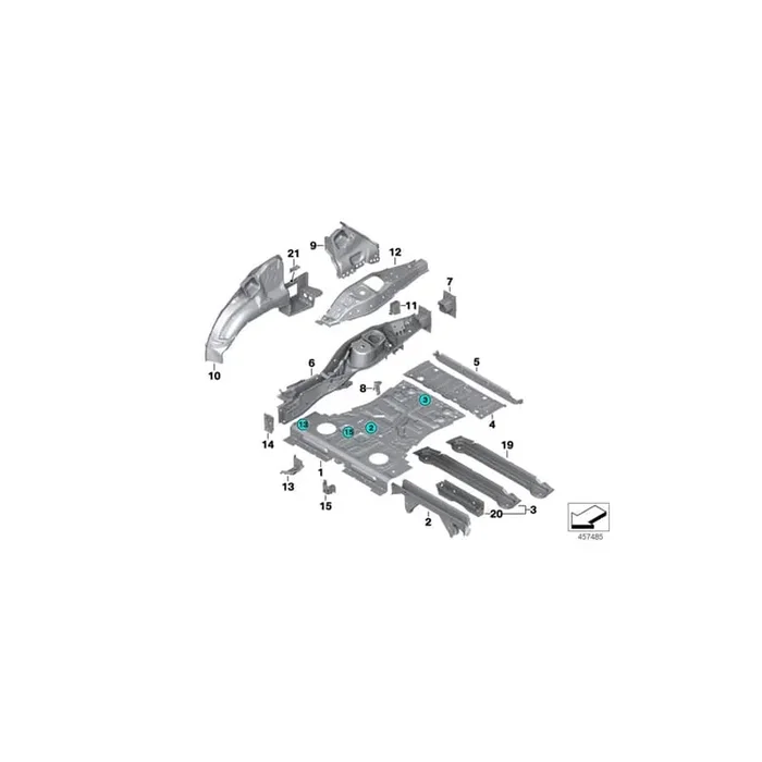 Genuine BMW 41127427815 E72 E70 Bracket, Audio Amplifier (Inc. X5 3.0d)