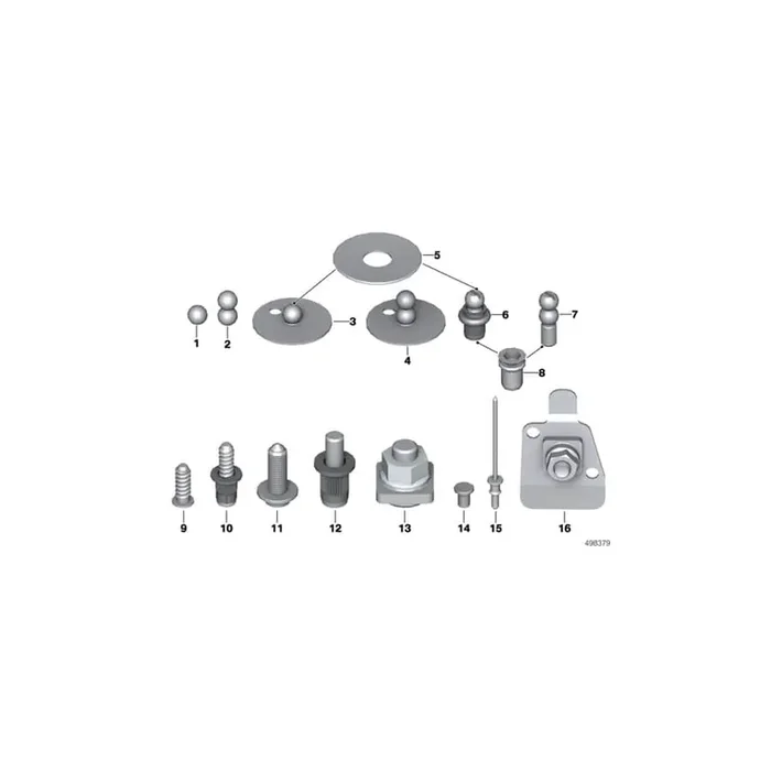 Genuine BMW 41128266111 F06 Coarse-Thread Stud L=15, 5mm (Inc. X5 28iX)