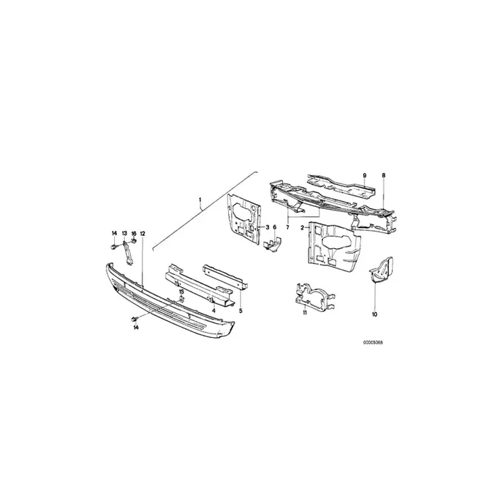 Genuine BMW 41131872089 E21 Air Guide (Inc. 316)