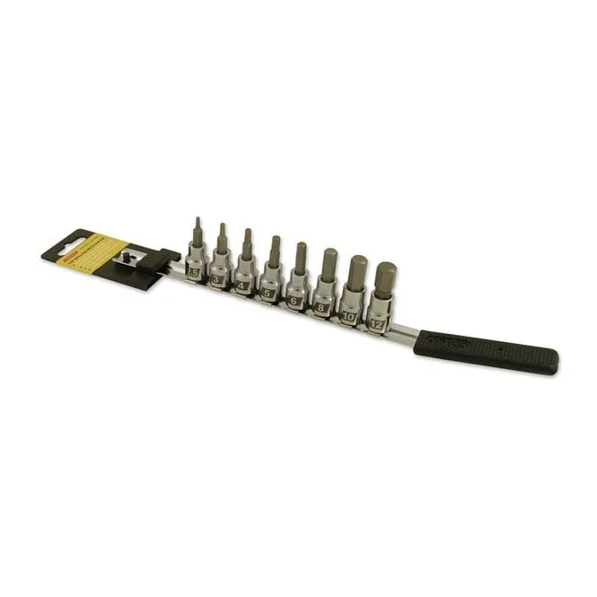 hex socket bit set. 3/8″ drive