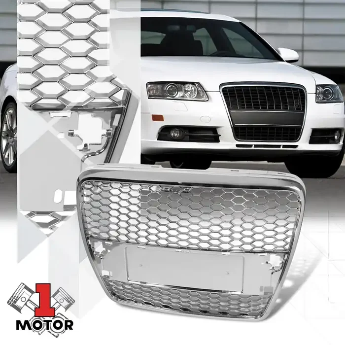 Honeycomb Mesh Bumper Grille 06-08 Audi A6, 05-08 A6 Quattro