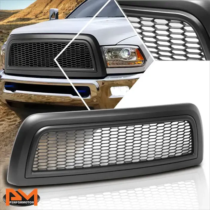 Honeycomb Mesh Front Bumper Grille 2010 Dodge Ram 2500 3500, 11-18 Ram 2500 350
