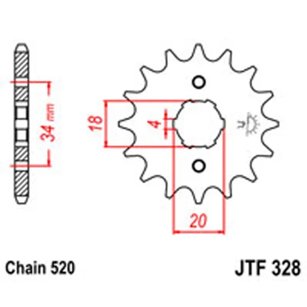JT Gear Box Sprockets G/B 328-12 – Chain & Sprocket Kits