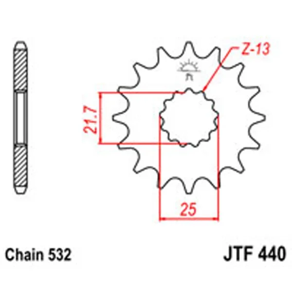 JT Gear Box Sprockets G/B 440-15T SUZ (429) – Chain & Sprocket Kits