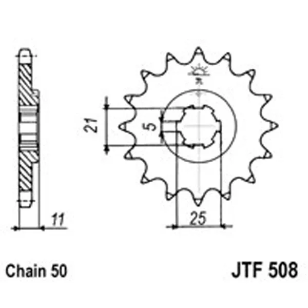 JT Gear Box Sprockets G/B 508-16T KAW – Chain & Sprocket Kits